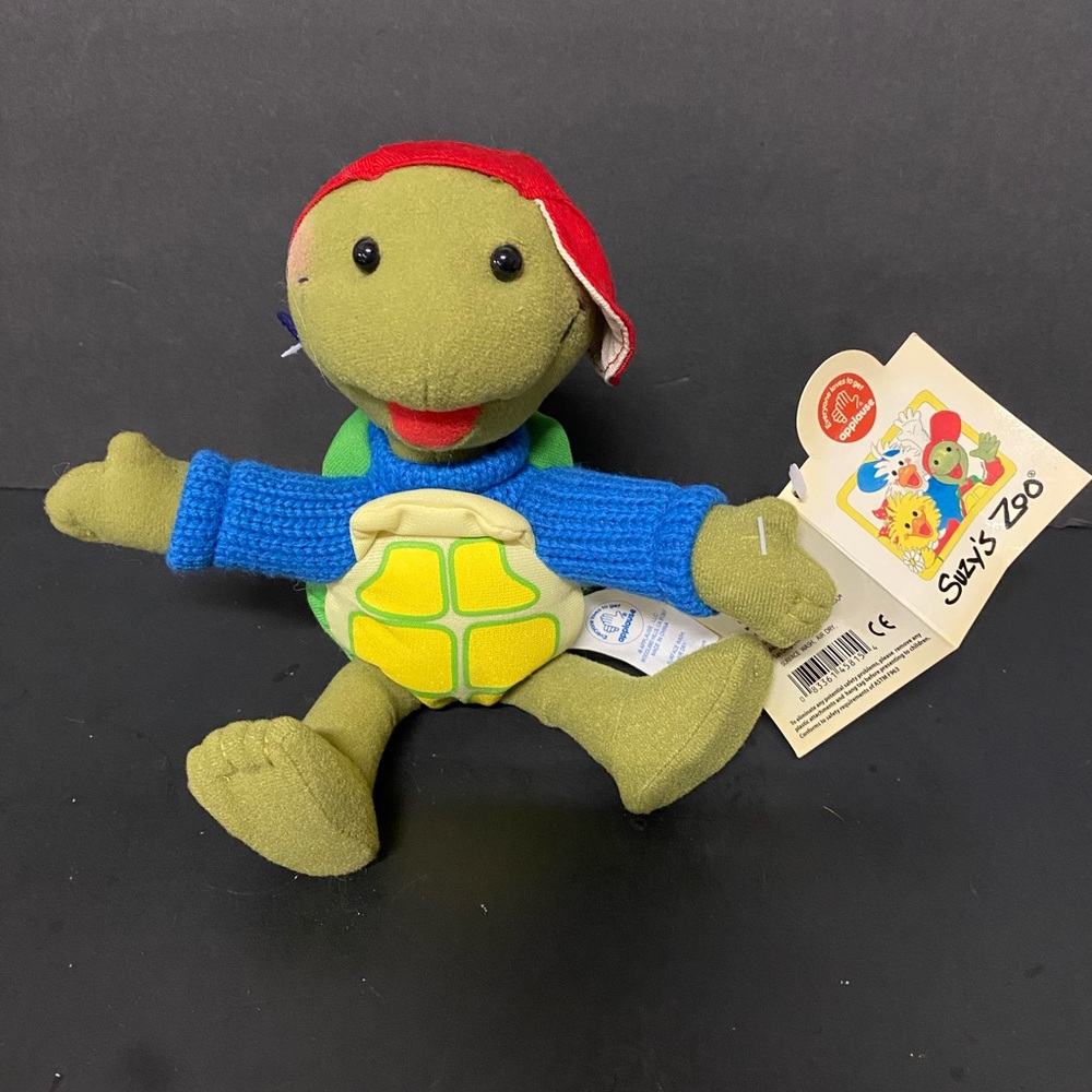 Vintage Collectible Plush turtle Corky From Suzy Zoo